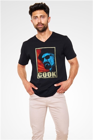 Breaking Bad Heisenberg Siyah Unisex V Yaka Tişört T-Shirt