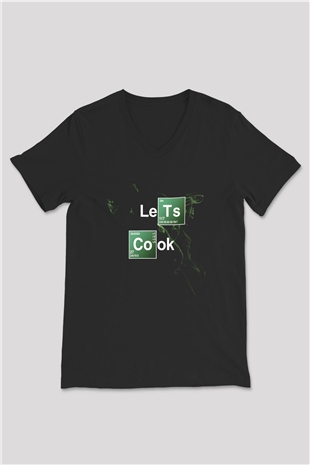 Breaking Bad Heisenberg Siyah Unisex V Yaka Tişört