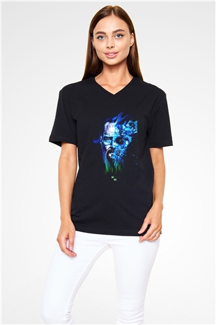 Breaking Bad Heisenberg Siyah Unisex V Yaka Tişört T-Shirt