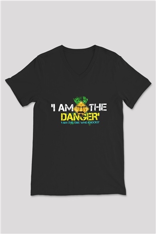Breaking Bad Heisenberg Siyah Unisex V Yaka Tişört