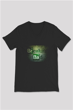 Breaking Bad Heisenberg Siyah Unisex V Yaka Tişört