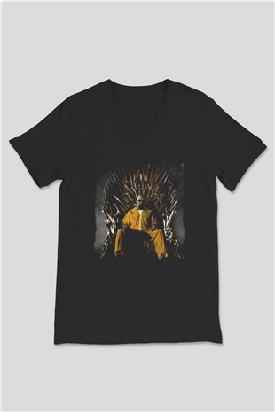 Breaking Bad Heisenberg Siyah Unisex V Yaka Tişört
