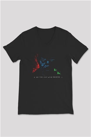 Breaking Bad Heisenberg Siyah Unisex V Yaka Tişört