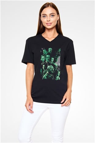 Breaking Bad Heisenberg Siyah Unisex V Yaka Tişört