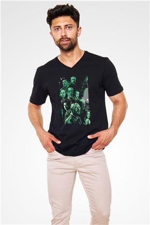 Breaking Bad Heisenberg Siyah Unisex V Yaka Tişört