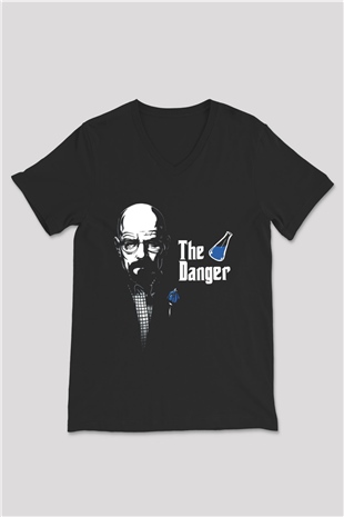 Breaking Bad Heisenberg Siyah Unisex V Yaka Tişört T-Shirt