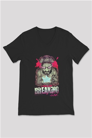 Breaking Bad Heisenberg Siyah Unisex V Yaka Tişört