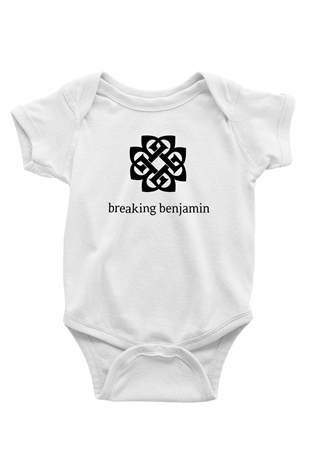Breaking Benjamin Baskılı Beyaz Unisex Bebek Body - Zıbın