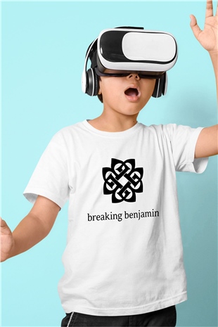 Breaking Benjamin Baskılı Beyaz Unisex Çocuk Tişört