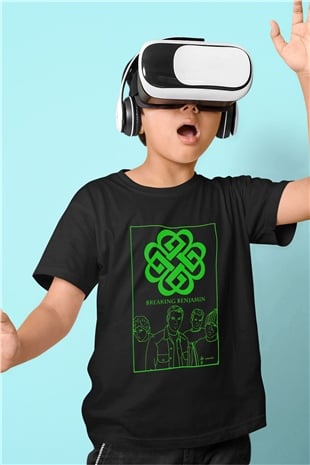 Breaking Benjamin Baskılı Siyah Unisex Çocuk Tişört