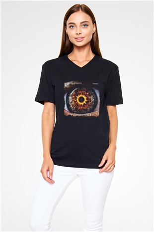 Breaking Benjamin Baskılı Unisex Siyah V Yaka Tişört