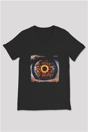 Breaking Benjamin Baskılı Unisex Siyah V Yaka Tişört