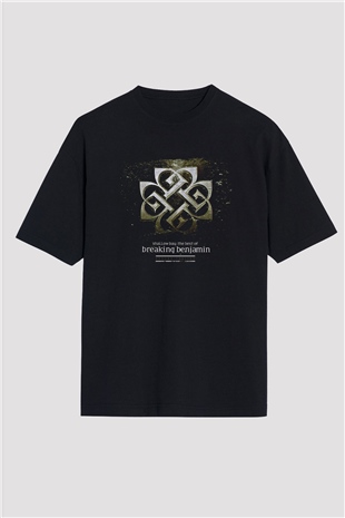 Breaking Benjamin Baskılı Unisex Siyah Oversize Tişört