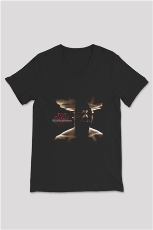 Breaking Benjamin Baskılı Unisex Siyah V Yaka Tişört