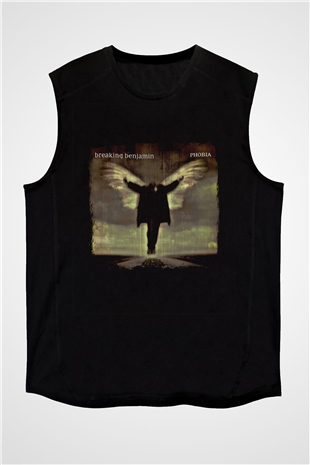 Breaking Benjamin Baskılı Unisex Siyah Kolsuz Tişört