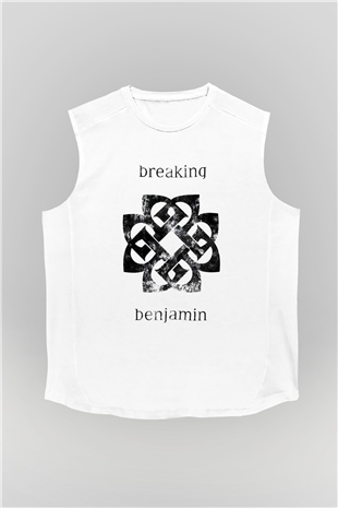 Breaking Benjamin Beyaz Unisex Kolsuz Tişört