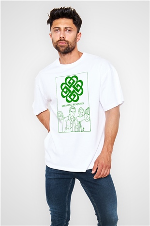 Breaking Benjamin Beyaz Unisex Oversize Tişört T-Shirt