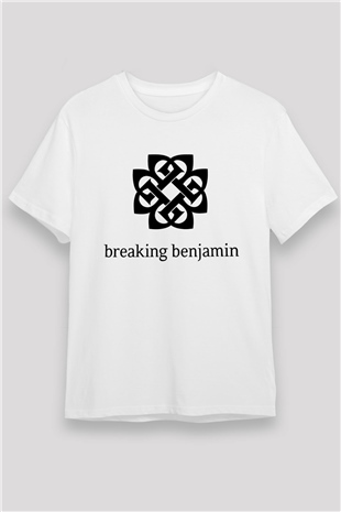 Breaking Benjamin Beyaz Unisex Tişört T-Shirt - TişörtFabrikası