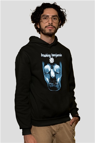Breaking Benjamin Siyah Unisex Kapüşonlu Sweatshirt