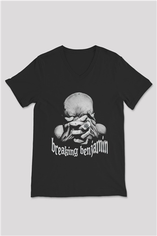 Breaking Benjamin Siyah Unisex V Yaka Tişört
