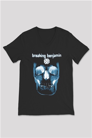 Breaking Benjamin Siyah Unisex V Yaka Tişört