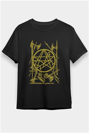 Brenda Marin Wartime Baskılı Unisex Siyah Tişört - Tshirt