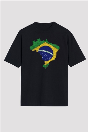 Brezilya Siyah Oversize Tişört Oversize T-shirt - TişörtFabrikası