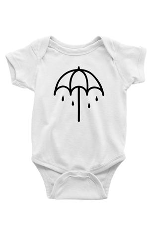 Bring Me the Horizon Baskılı Beyaz Unisex Bebek Body - Zıbın