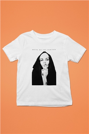 Bring Me the Horizon Baskılı Beyaz Unisex Çocuk Tişört
