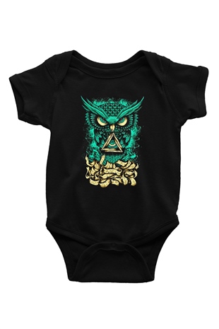 Bring Me the Horizon Baskılı Siyah Bebek Body - Zıbın