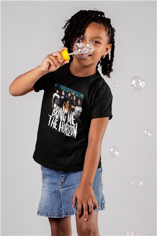 Bring Me the Horizon Baskılı Siyah Unisex Çocuk Tişört