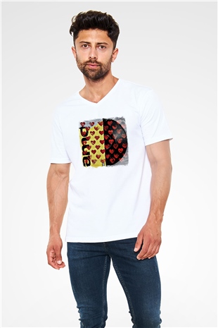 Bring Me the Horizon Baskılı Unisex Beyaz V Yaka Tişört