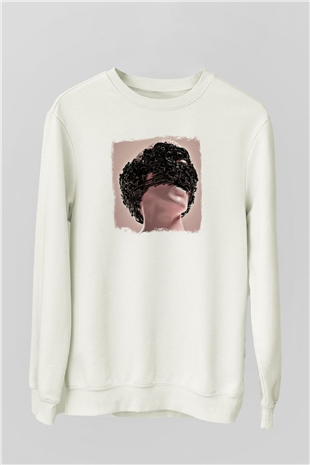 Bring Me the Horizon Baskılı Unisex Beyaz Sweatshirt