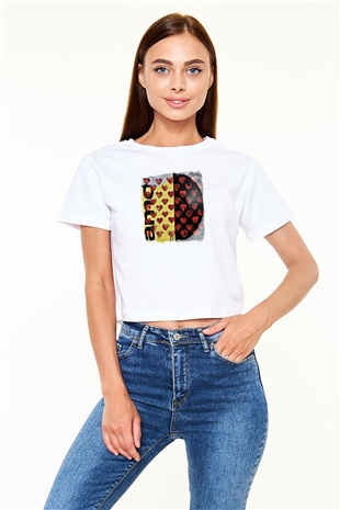 Bring Me the Horizon Baskılı Unisex Beyaz Crop Top Tişört
