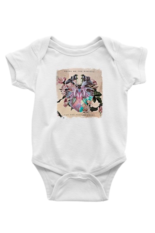 Bring Me the Horizon Baskılı Unisex Beyaz Bebek Body - Zıbın