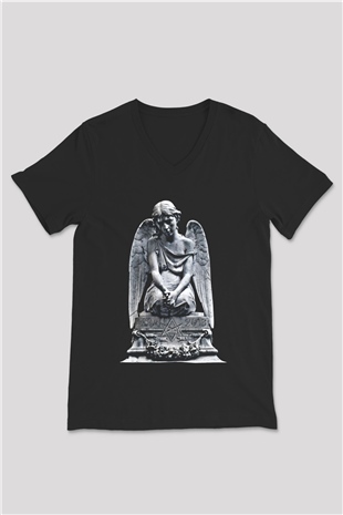 Bring Me the Horizon Baskılı Unisex Siyah V Yaka Tişört