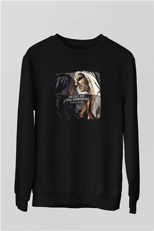 Bring Me the Horizon Baskılı Unisex Siyah Sweatshirt