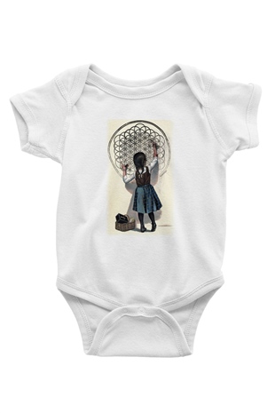 Bring Me the Horizon Beyaz Bebek Body - Zıbın