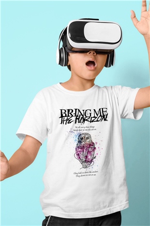 Bring Me the Horizon Beyaz Unisex Çocuk Tişört
