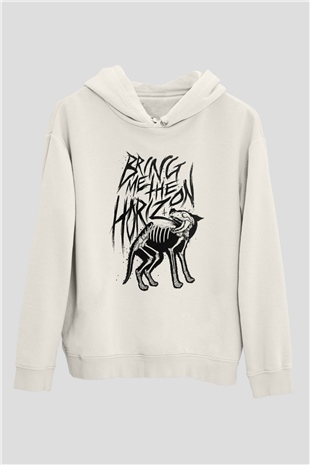 Bring Me the Horizon Beyaz Unisex Kapşonlu Sweatshirt