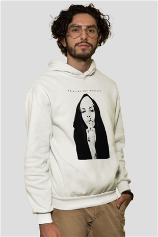 Bring Me the Horizon Beyaz Unisex Kapşonlu Sweatshirt