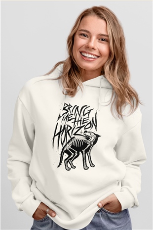 Bring Me the Horizon Beyaz Unisex Kapşonlu Sweatshirt