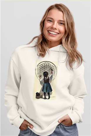 Bring Me the Horizon Beyaz Unisex Kapüşonlu Sweatshirt