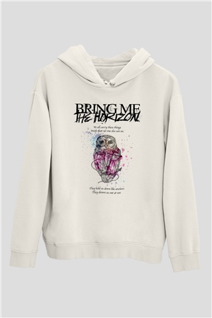 Bring Me the Horizon Beyaz Unisex Kapüşonlu Sweatshirt