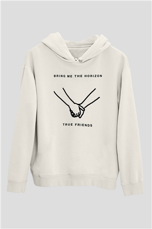 Bring Me the Horizon Beyaz Unisex Kapüşonlu Sweatshirt
