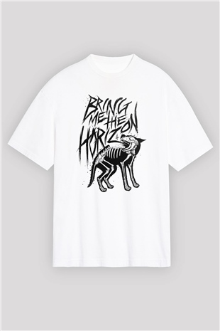 Bring Me the Horizon Beyaz Unisex Oversize Tişört T-Shirt