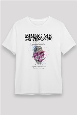 Bring Me the Horizon Beyaz Unisex Tişört T-Shirt - TişörtFabrikası