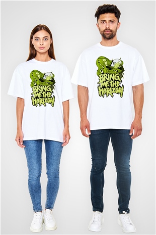 Bring Me the Horizon Beyaz Oversize Tişört Oversize T-shirt - TişörtFabrikası