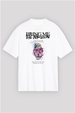 Bring Me the Horizon Beyaz Oversize Tişört Oversize T-shirt - TişörtFabrikası