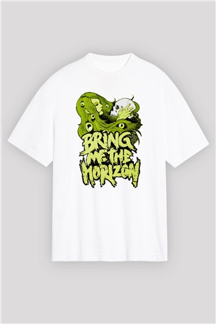 Bring Me the Horizon Beyaz Oversize Tişört Oversize T-shirt - TişörtFabrikası